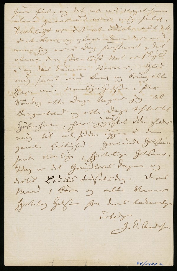 Brev fra H.C. Andersen til Dorothea Melchior (04/06-1874)